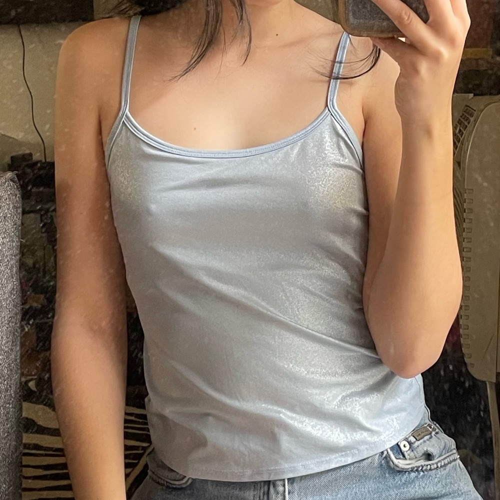 Sparkly blue Y2K top